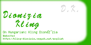 dionizia kling business card